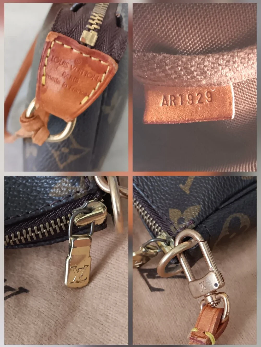 Louis Vuitton Monogram Canvas Pochette Accessoires Y2K Shoulder Bag🔥
